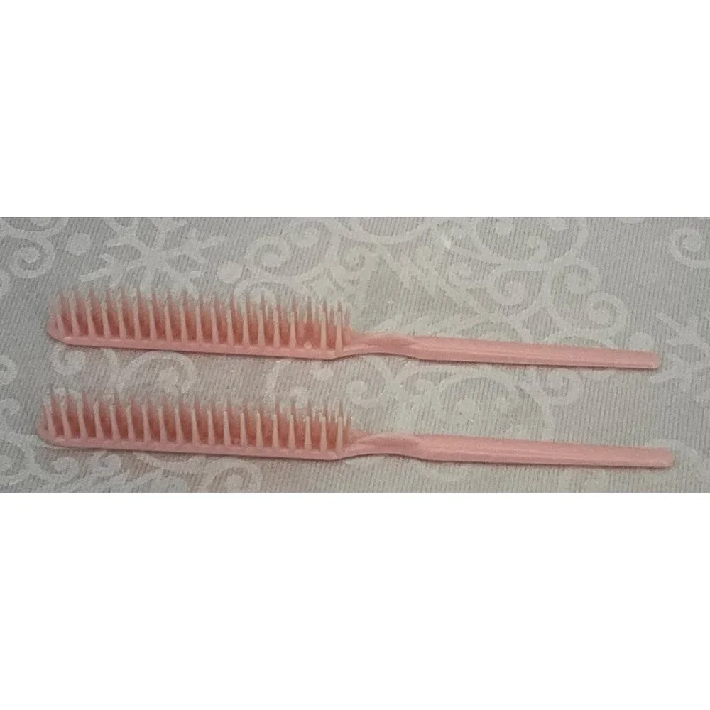 Vintage Clairol Pink Teasing Brush Set‎ of 2